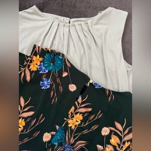 Two Calvin Klein Sleeveless Pleated Tops